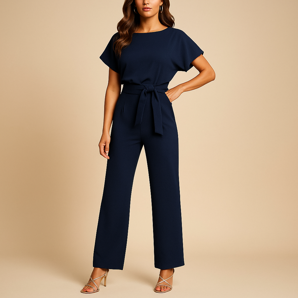 Damen Jumpsuit mit tailliertem Schnitt und Schnürdetail