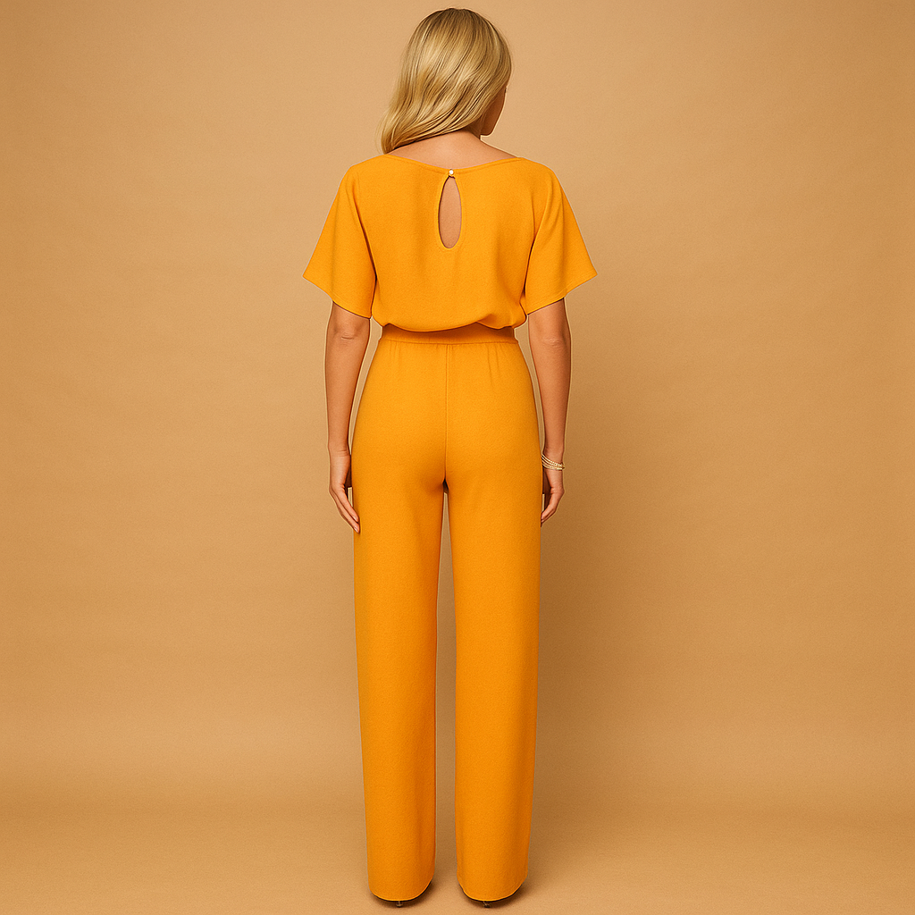 Damen Jumpsuit mit tailliertem Schnitt und Schnürdetail