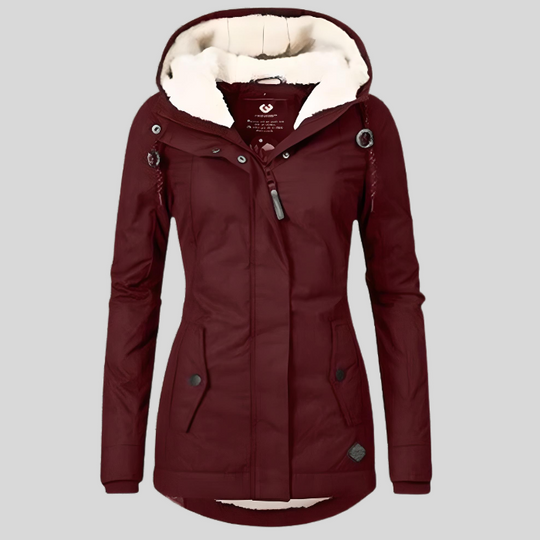 Lange Damen Winterjacke mit Kapuze – Warm & Wasserabweisend