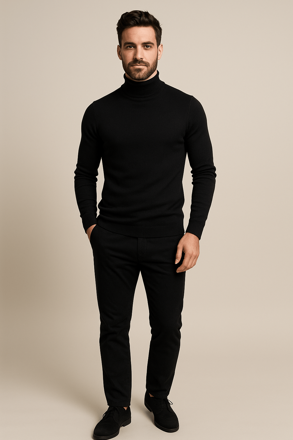 Herren Rollkragenpullover | Slim Fit Strickdesign mit klassischer Ausstrahlung