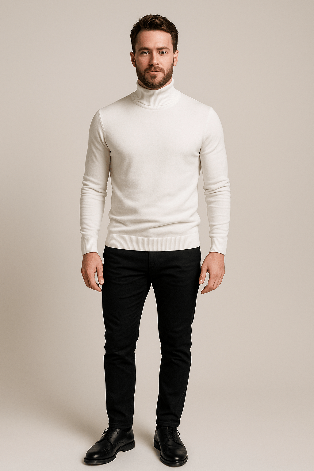Herren Rollkragenpullover | Slim Fit Strickdesign mit klassischer Ausstrahlung
