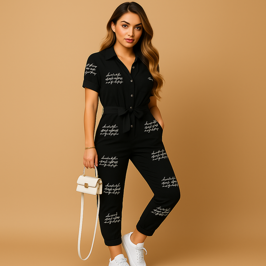 Taillierter Damen Jumpsuit mit Knopfleiste und eleganter Passform