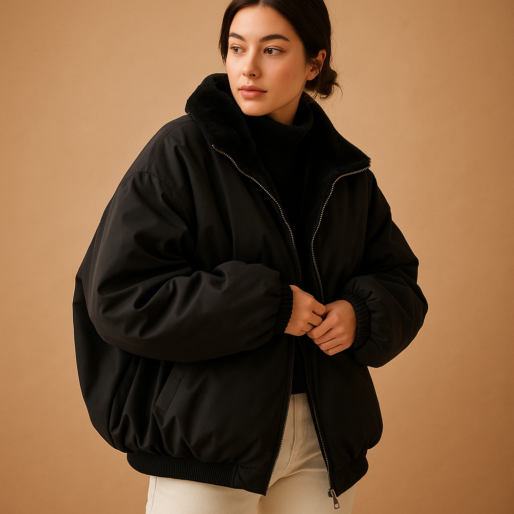 Winterjacke für Damen | Kurz geschnitten mit Kapuze