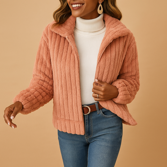 Damen Fleece Weste Lang mit Stehkragen – Warm & Bequem für Herbst und Winter