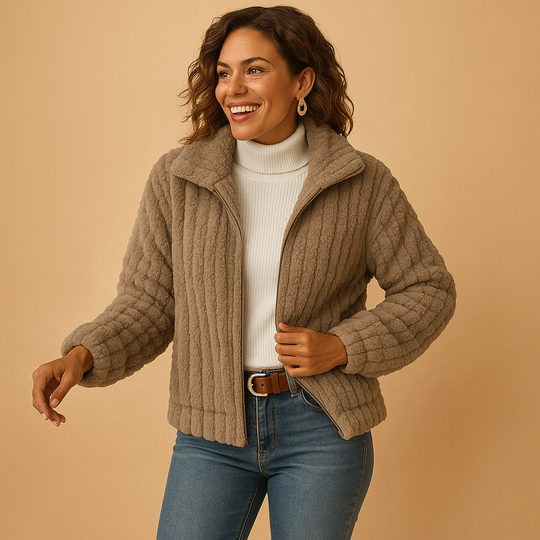 Damen Fleece Weste Lang mit Stehkragen – Warm & Bequem für Herbst und Winter