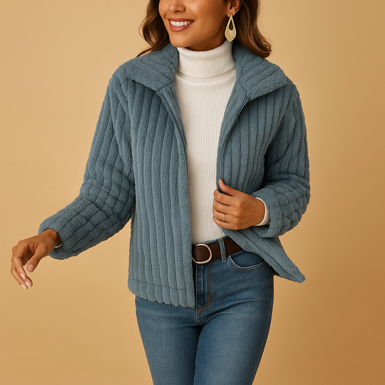 Damen Fleece Weste Lang mit Stehkragen – Warm & Bequem für Herbst und Winter