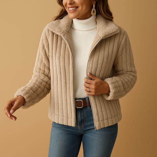 Damen Fleece Weste Lang mit Stehkragen – Warm & Bequem für Herbst und Winter