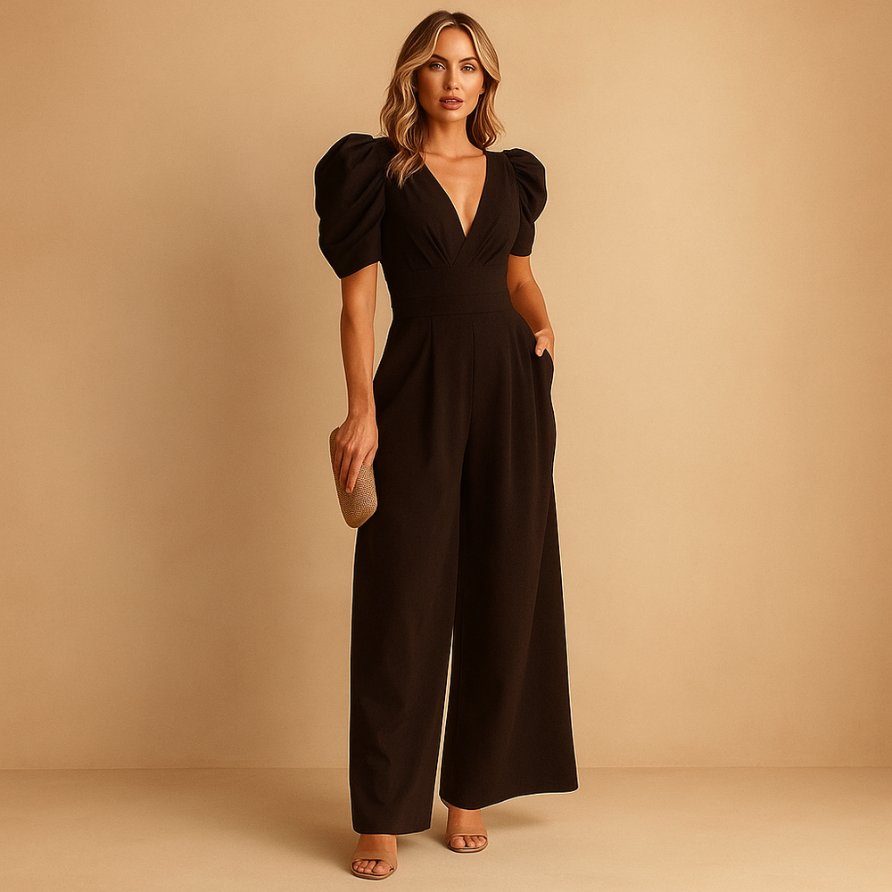 Eleganter Damen Jumpsuit lang mit taillierter Passform