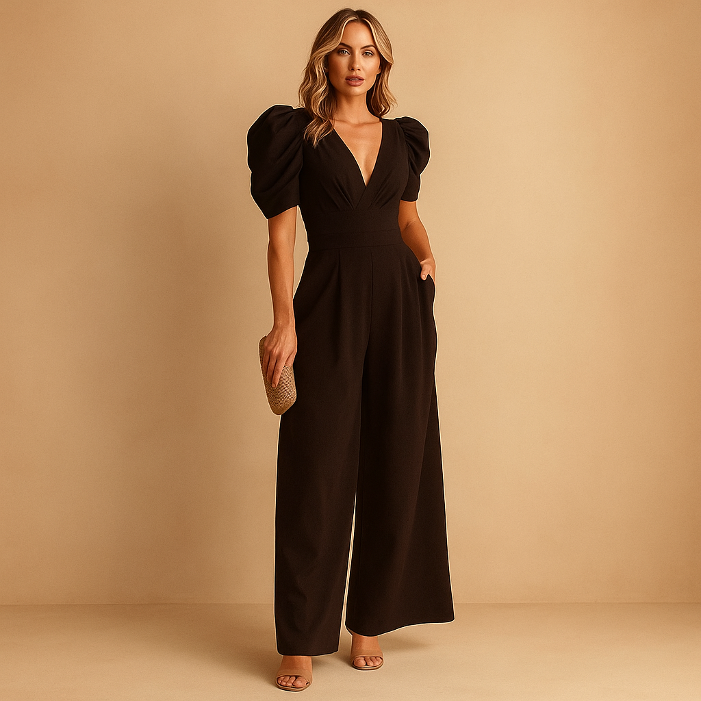 Eleganter Damen Jumpsuit lang mit taillierter Passform