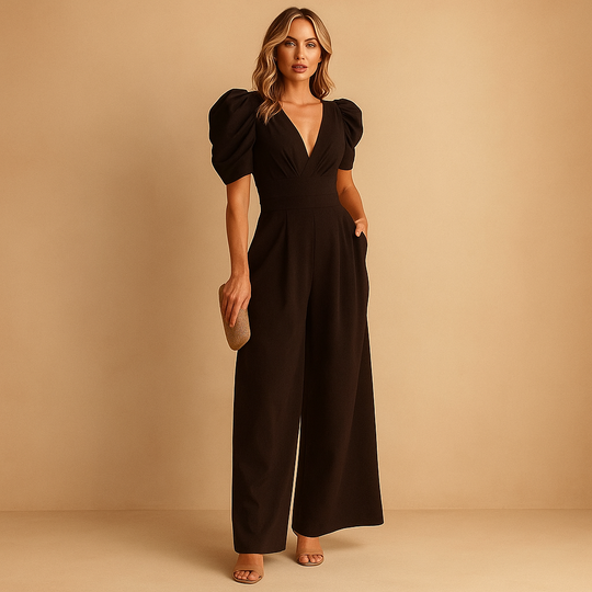 Eleganter Damen Jumpsuit lang mit taillierter Passform