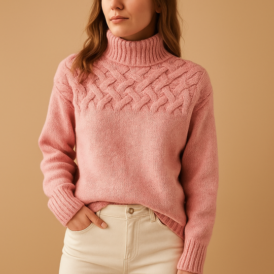 Damen Long Pullover mit Rollkragen | Eleganter Komfort