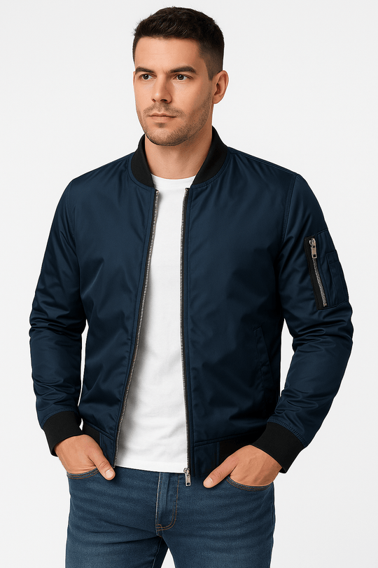 Leichte Herren Bomberjacke – Übergangsjacke mit modernem Schnitt