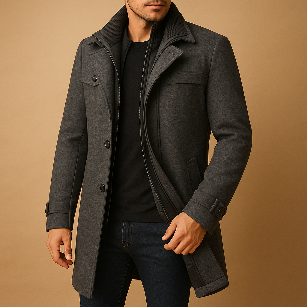 Wasserabweisende Winterjacke mit verstellbaren Bündchen für Herren