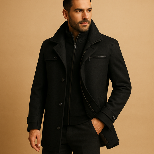 Wasserabweisende Winterjacke mit verstellbaren Bündchen für Herren